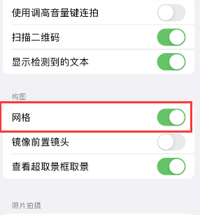 汝州苹果手机维修网点分享iPhone如何开启九宫格构图功能