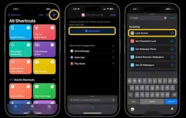 汝州苹果14锁屏维修店分享iPhone14升级iOS16.4后如何创建锁屏快捷方式 